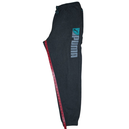 Puma Men's Black Jogger Sweatpants L Regular Fit French Terry