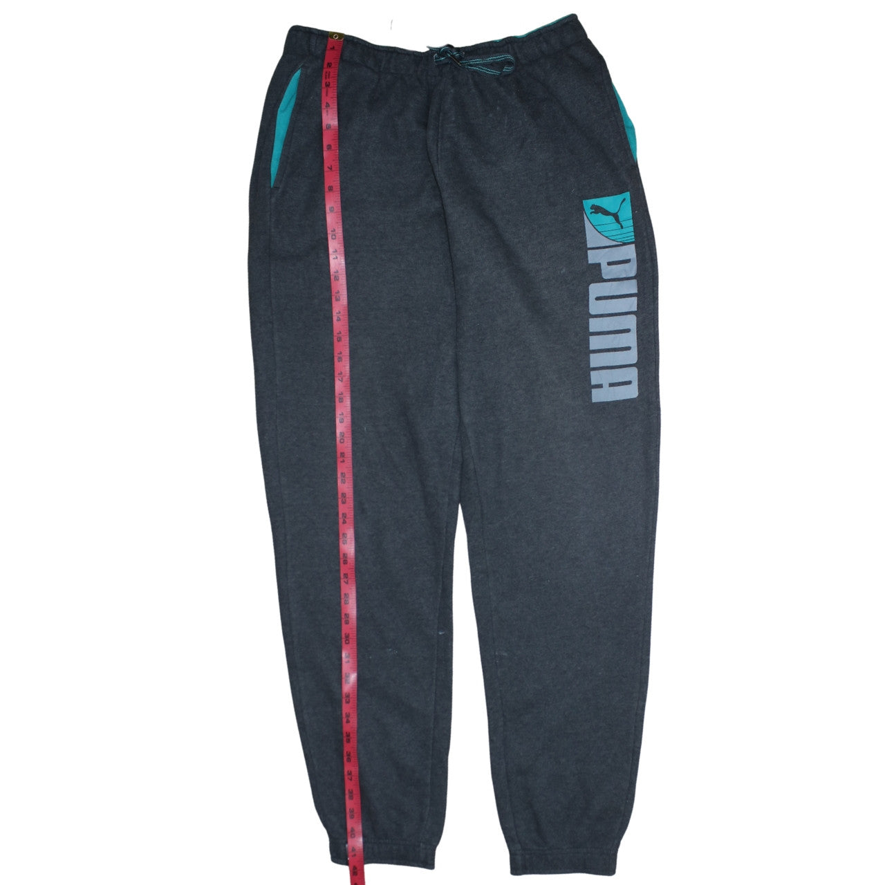 Puma Men's Black Jogger Sweatpants L Regular Fit French Terry