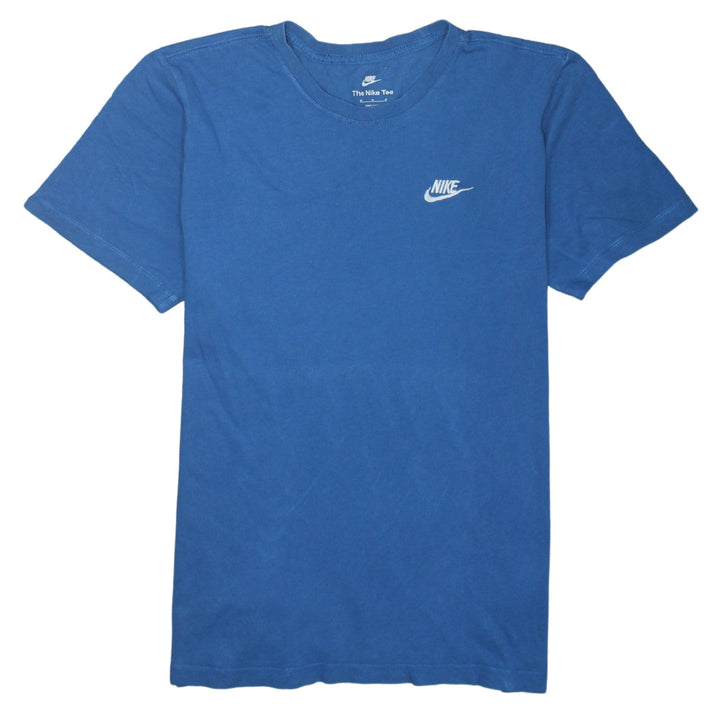 Nike Men Blue Crew Neck Cotton T-Shirt Size M
