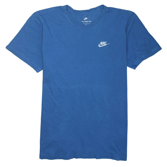 Nike Men Blue Crew Neck Cotton T-Shirt Size M