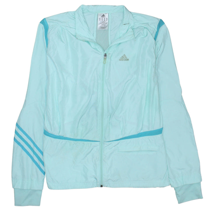 Adidas Women's Blue Lightweight Windbreaker Jacket Size 16