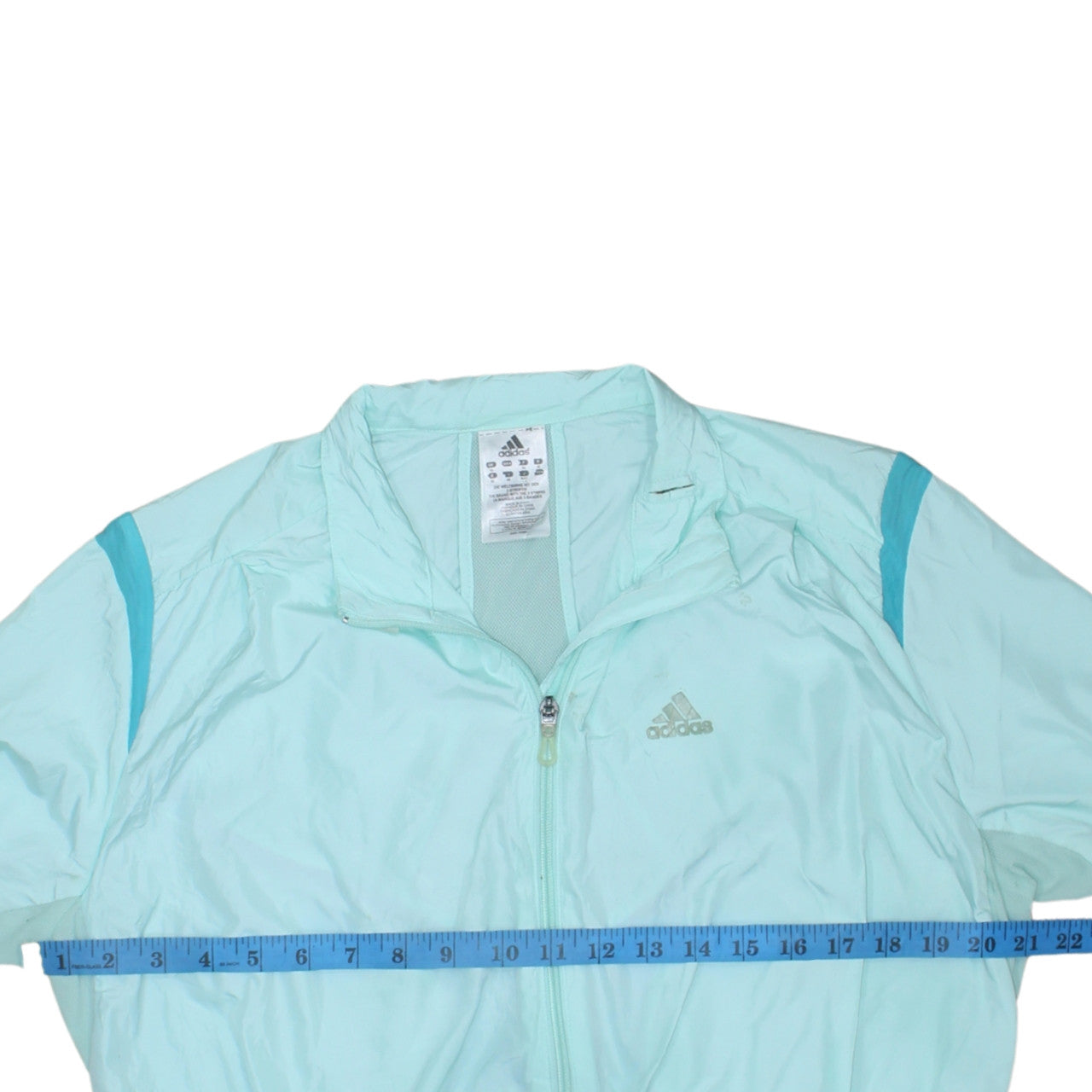 Adidas Women's Blue Lightweight Windbreaker Jacket Size 16