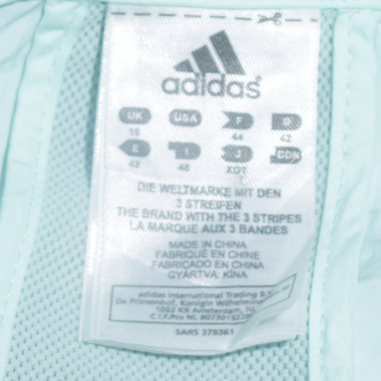 Adidas Women's Blue Lightweight Windbreaker Jacket Size 16