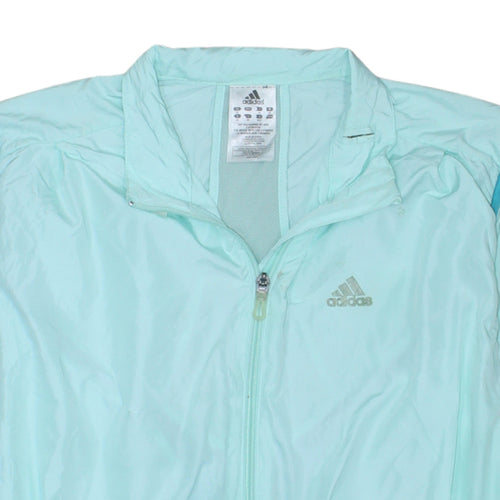Adidas Women's Blue Lightweight Windbreaker Jacket Size 16