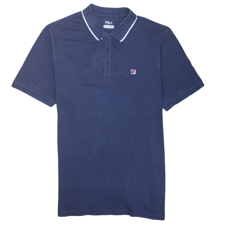 Fila Men's Blue Polo Shirt Size L Regular Fit Short Sleeve