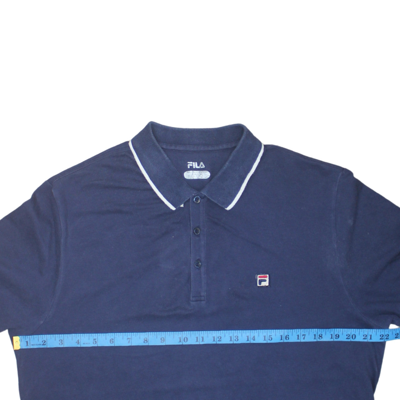 Fila Men's Blue Polo Shirt Size L Regular Fit Short Sleeve
