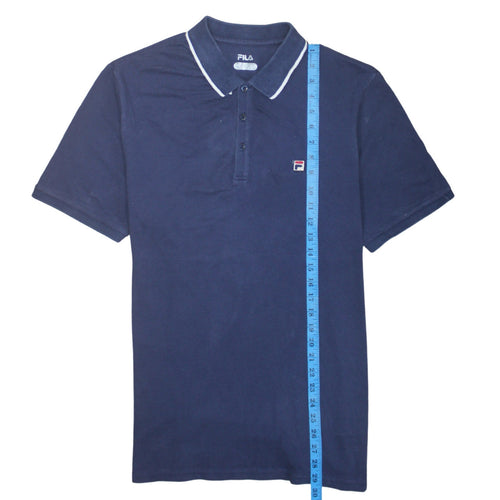 Fila Men's Blue Polo Shirt Size L Regular Fit Short Sleeve