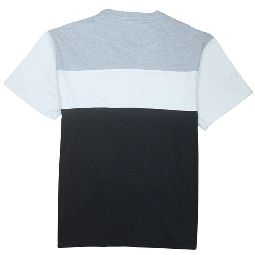 Tommy Jeans Men's Grey White Black Colourblock Crew Neck T-Shirt L