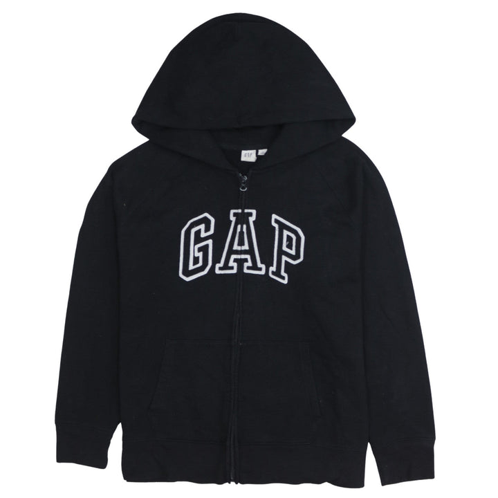 GAP Women Black XL Full Zip Hoodie Sweatshirt with Logo