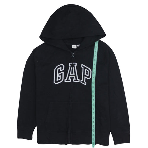 GAP Women Black XL Full Zip Hoodie Sweatshirt with Logo