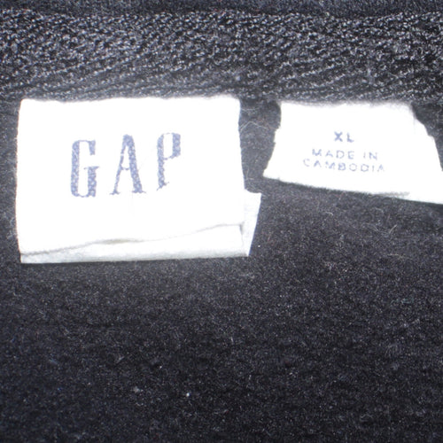 GAP Women Black XL Full Zip Hoodie Sweatshirt with Logo