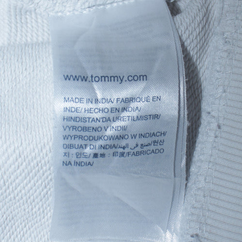 Tommy Jeans Women's White Pullover Hoodie Small New York Logo