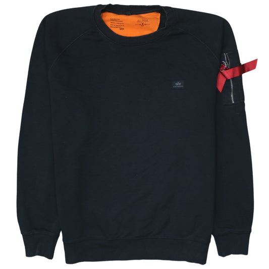 Alpha Industries Men's Black Crew Neck Sweatshirt XS Pullover