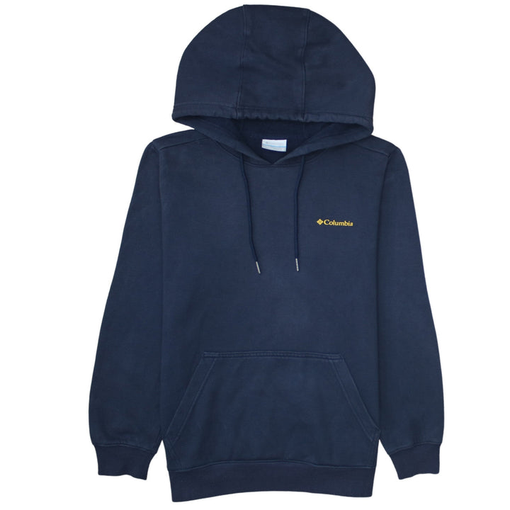 Columbia Men's Blue Pullover Hoodie M Regular Fit Fleece Logo