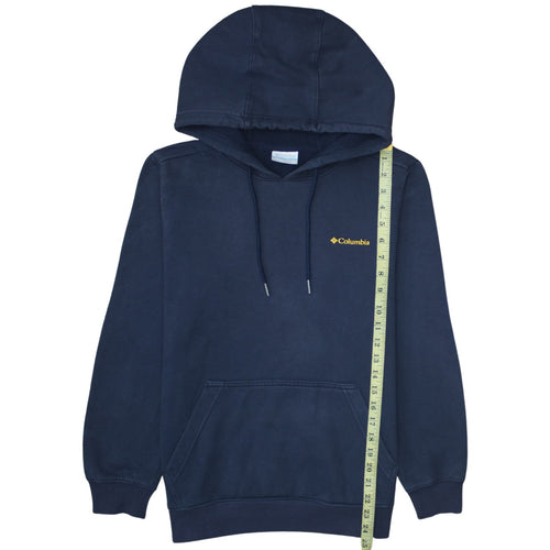 Columbia Men's Blue Pullover Hoodie M Regular Fit Fleece Logo