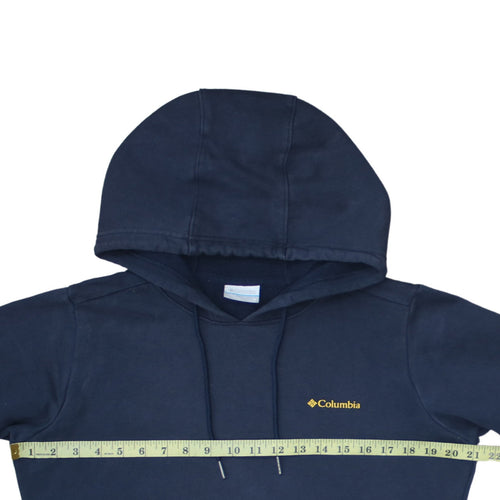 Columbia Men's Blue Pullover Hoodie M Regular Fit Fleece Logo