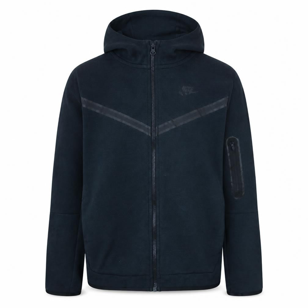 Nike Boys Black XL Full Zip Hoodie - Fleece Lined Sports Sweatshirt