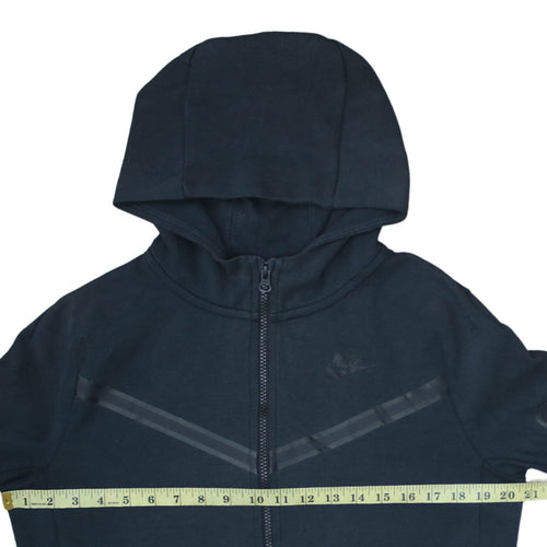 Nike Boys Black XL Full Zip Hoodie - Fleece Lined Sports Sweatshirt