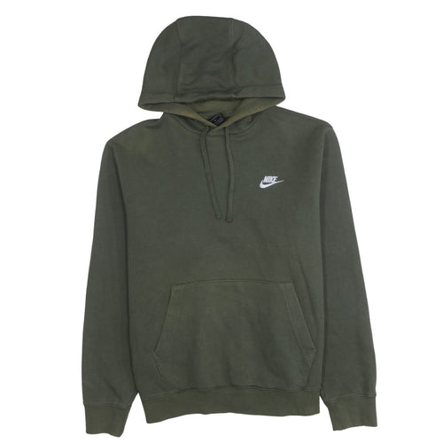 Nike Men's Green Pullover Hoodie Size M Classic Logo Sweatshirt