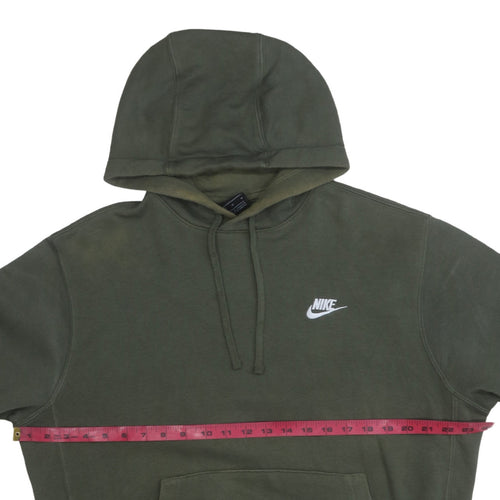 Nike Men's Green Pullover Hoodie Size M Classic Logo Sweatshirt