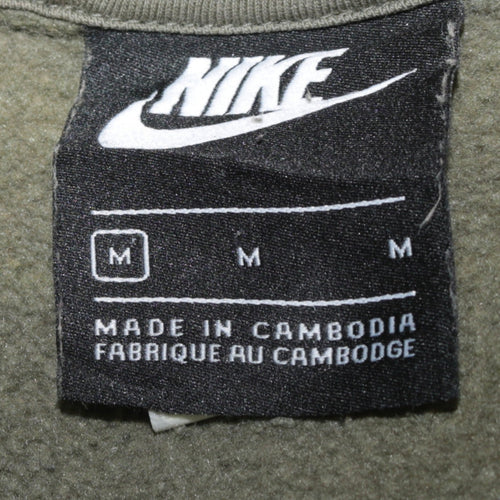 Nike Men's Green Pullover Hoodie Size M Classic Logo Sweatshirt
