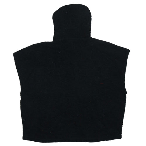 Ellesse Womens Black UK 10 Sleeveless 1/2 Zip Hooded Pullover Sweatshirt