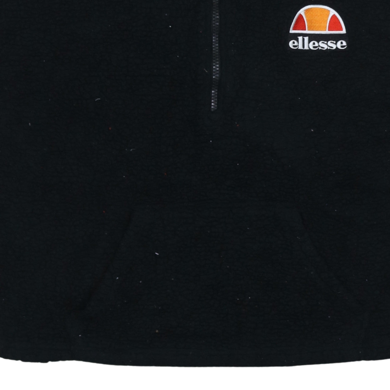 Ellesse Womens Black UK 10 Sleeveless 1/2 Zip Hooded Pullover Sweatshirt