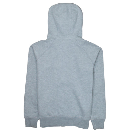 Adidas Women Grey Full Zip Hoodie Size 12 Classic Hooded Sweatshirt