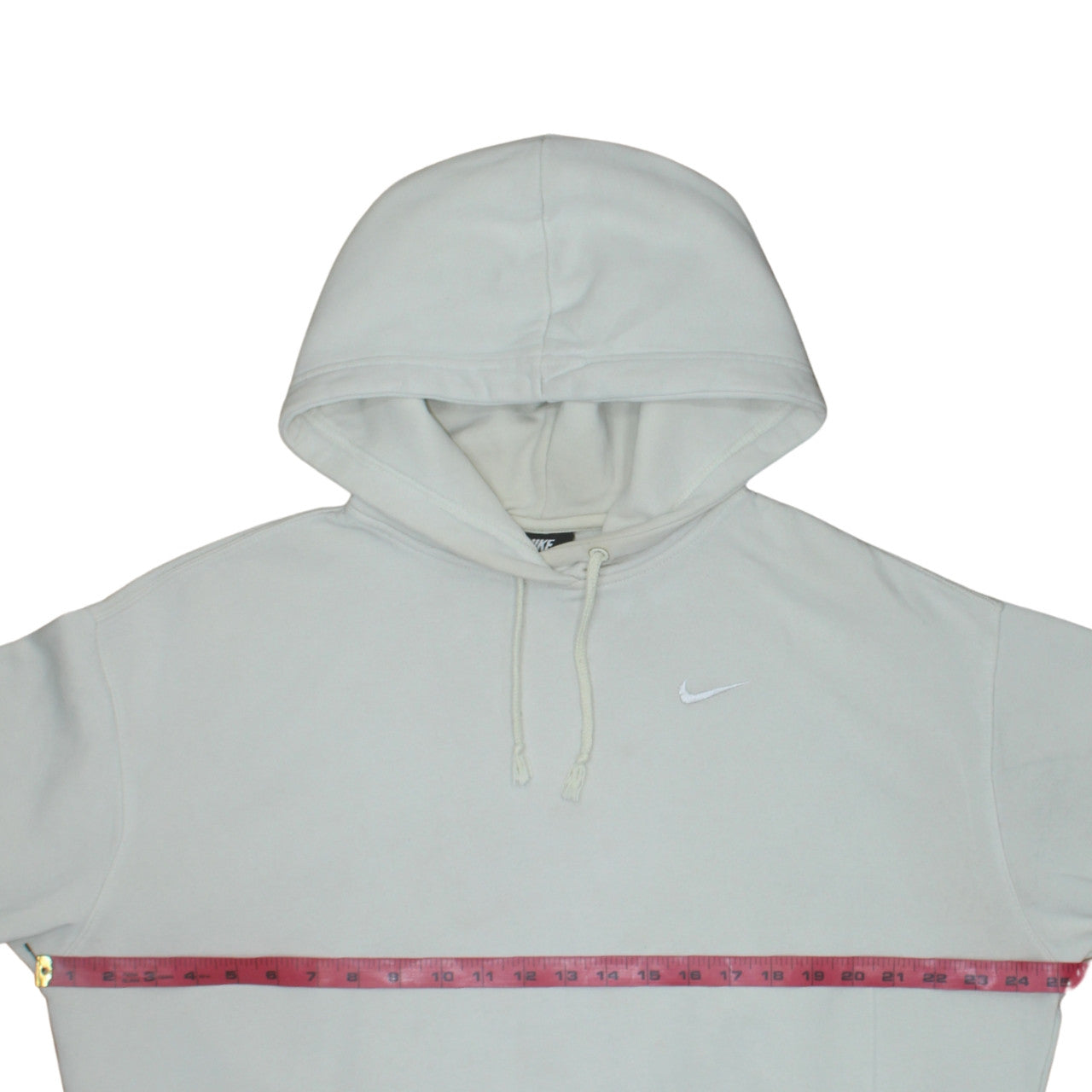 Nike Women White Hoodie Medium Pullover Classic Cotton Blend