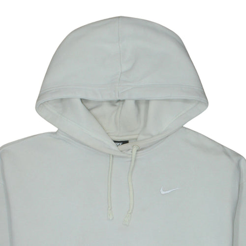 Nike Women White Hoodie Medium Pullover Classic Cotton Blend