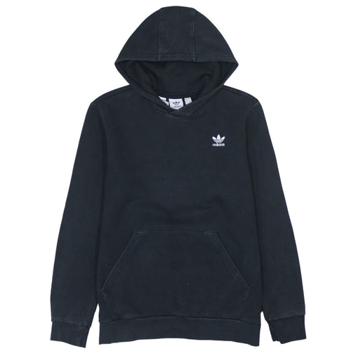 Adidas Boys Black Pullover Hoodie 13-14 Years Regular Fit Fleece Logo Top