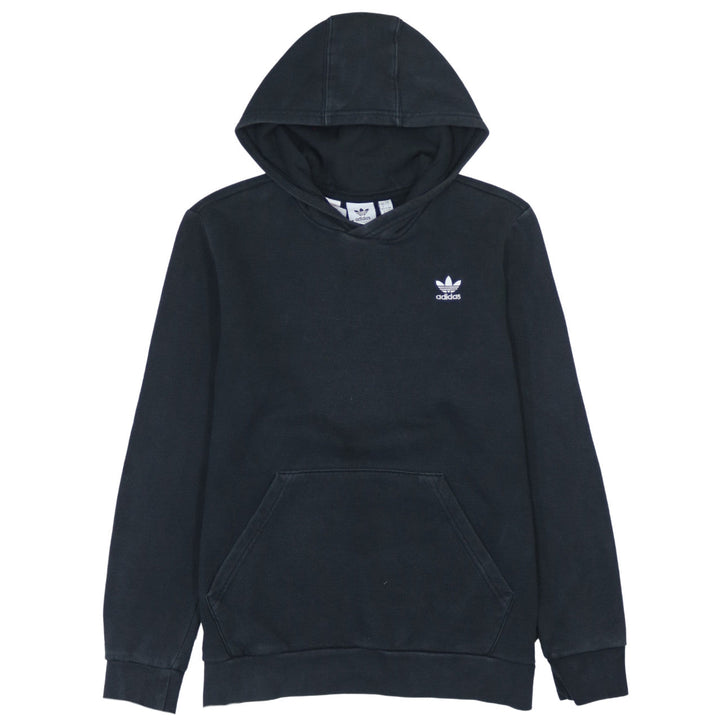 Adidas Boys Black Pullover Hoodie 13-14 Years Regular Fit Fleece Logo Top