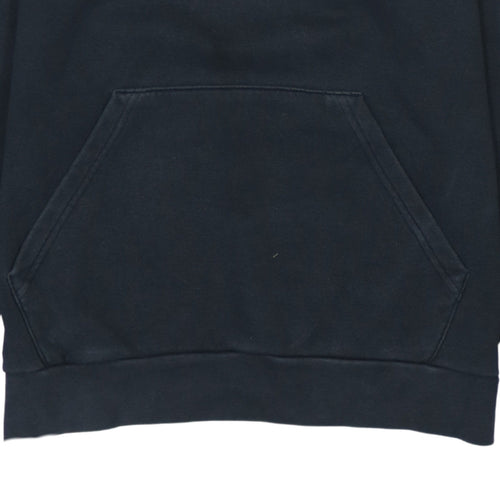 Adidas Boys Black Pullover Hoodie 13-14 Years Regular Fit Fleece Logo Top