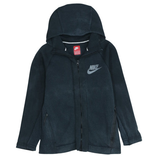 Nike Boys Black Full Zip Hooded Sweatshirt XL 13-15 Years Fleece Jacket