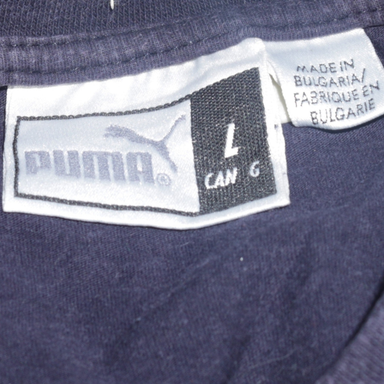Puma Men's Navy Blue Cotton Crew Neck Short Sleeve T-Shirt L