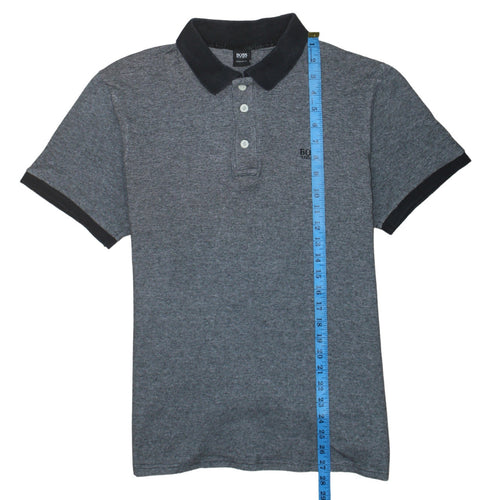 Hugo Boss Men's Grey Regular Fit Cotton Polo Shirt M