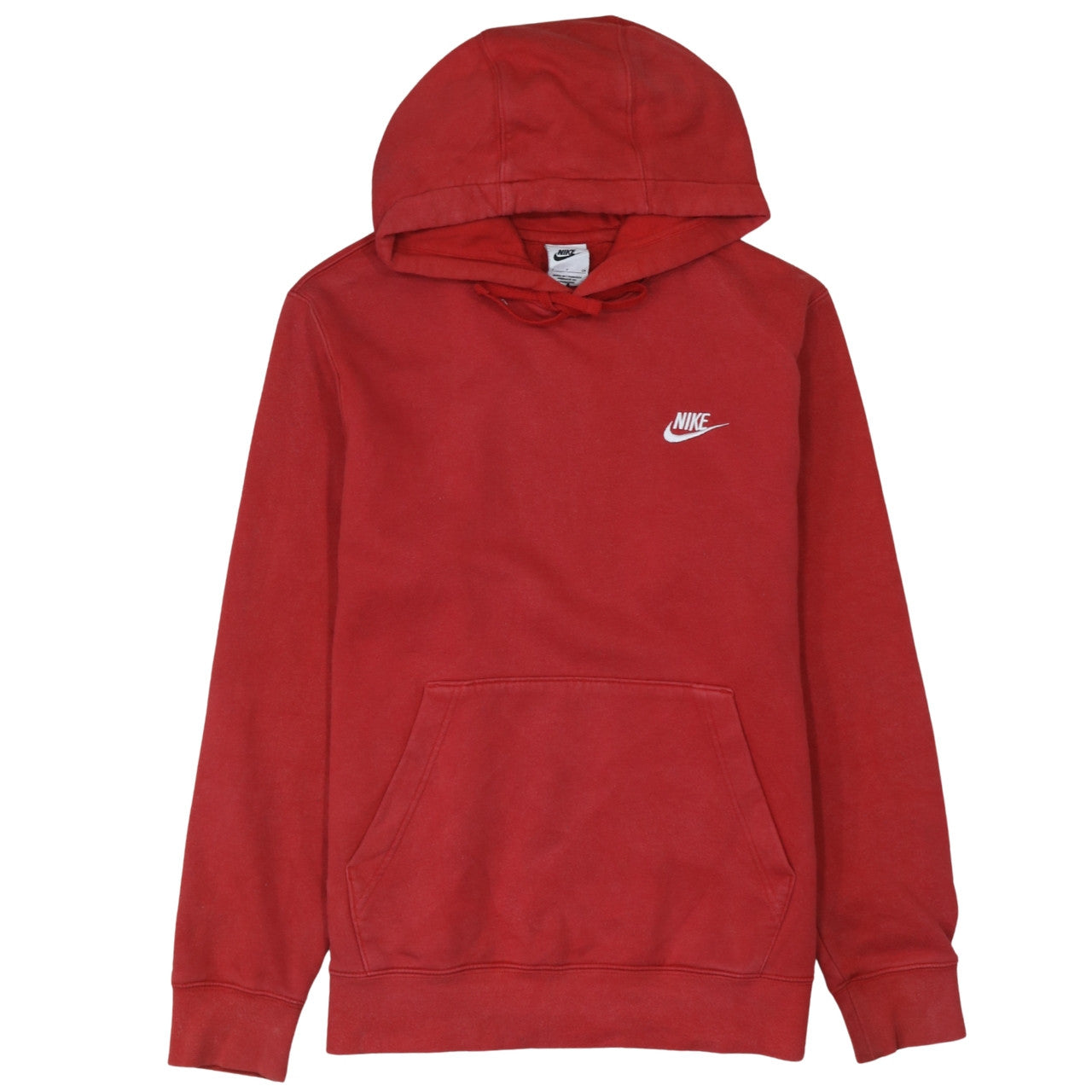 Nike Men's Red Pullover Hoodie Small Regular Fit Fleece Sweatshirt