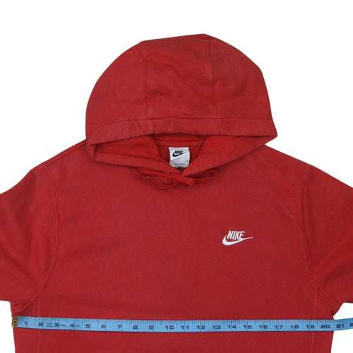 Nike Men's Red Pullover Hoodie Small Regular Fit Fleece Sweatshirt