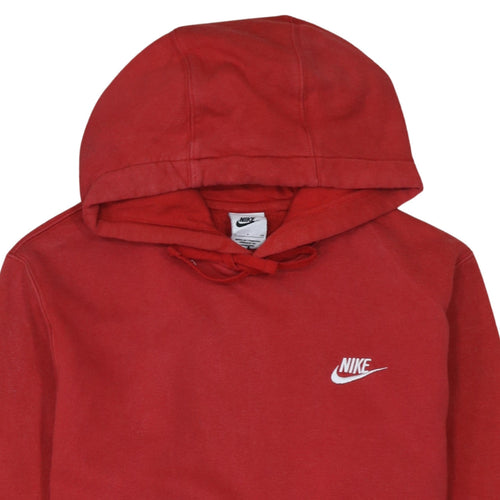 Nike Men's Red Pullover Hoodie Small Regular Fit Fleece Sweatshirt