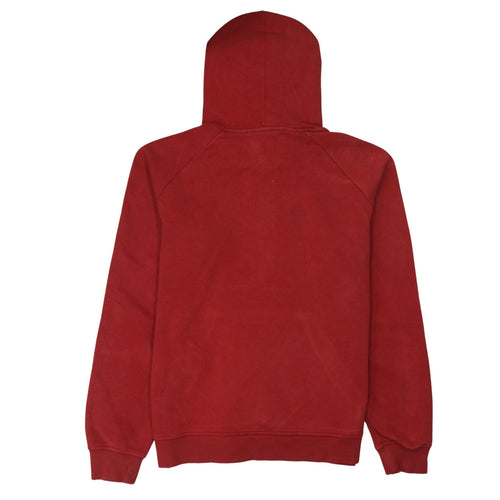 Adidas Mens Red Pullover Hoodie L Logo Fleece Sweatshirt