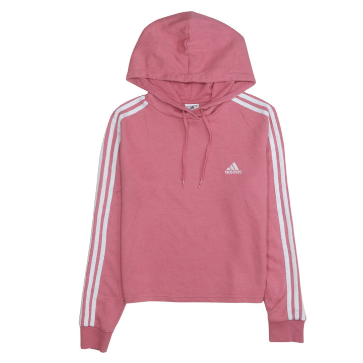 Adidas Womens Pink Pullover Hoodie Size 12-14 UK Cotton Blend