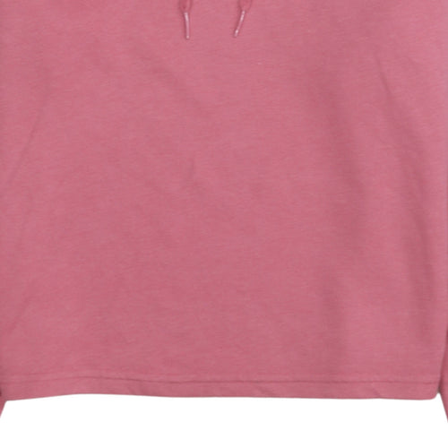 Adidas Womens Pink Pullover Hoodie Size 12-14 UK Cotton Blend