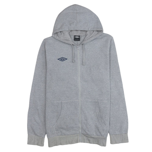 Umbro Men's Grey XL Full Zip Hoodie with Logo