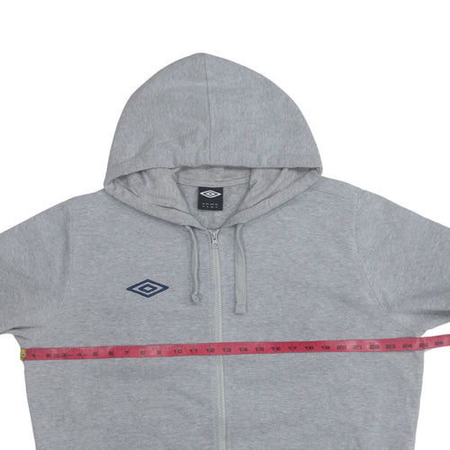 Umbro Men's Grey XL Full Zip Hoodie with Logo