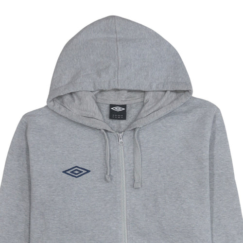 Umbro Men's Grey XL Full Zip Hoodie with Logo