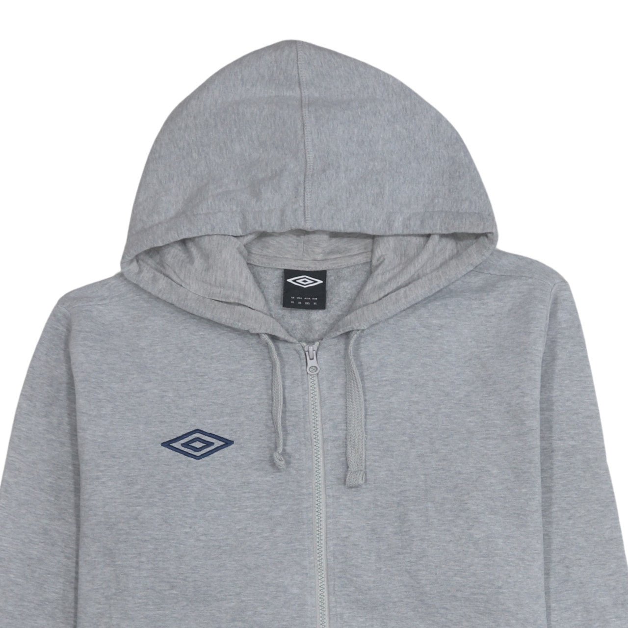 Umbro Men's Grey XL Full Zip Hoodie with Logo