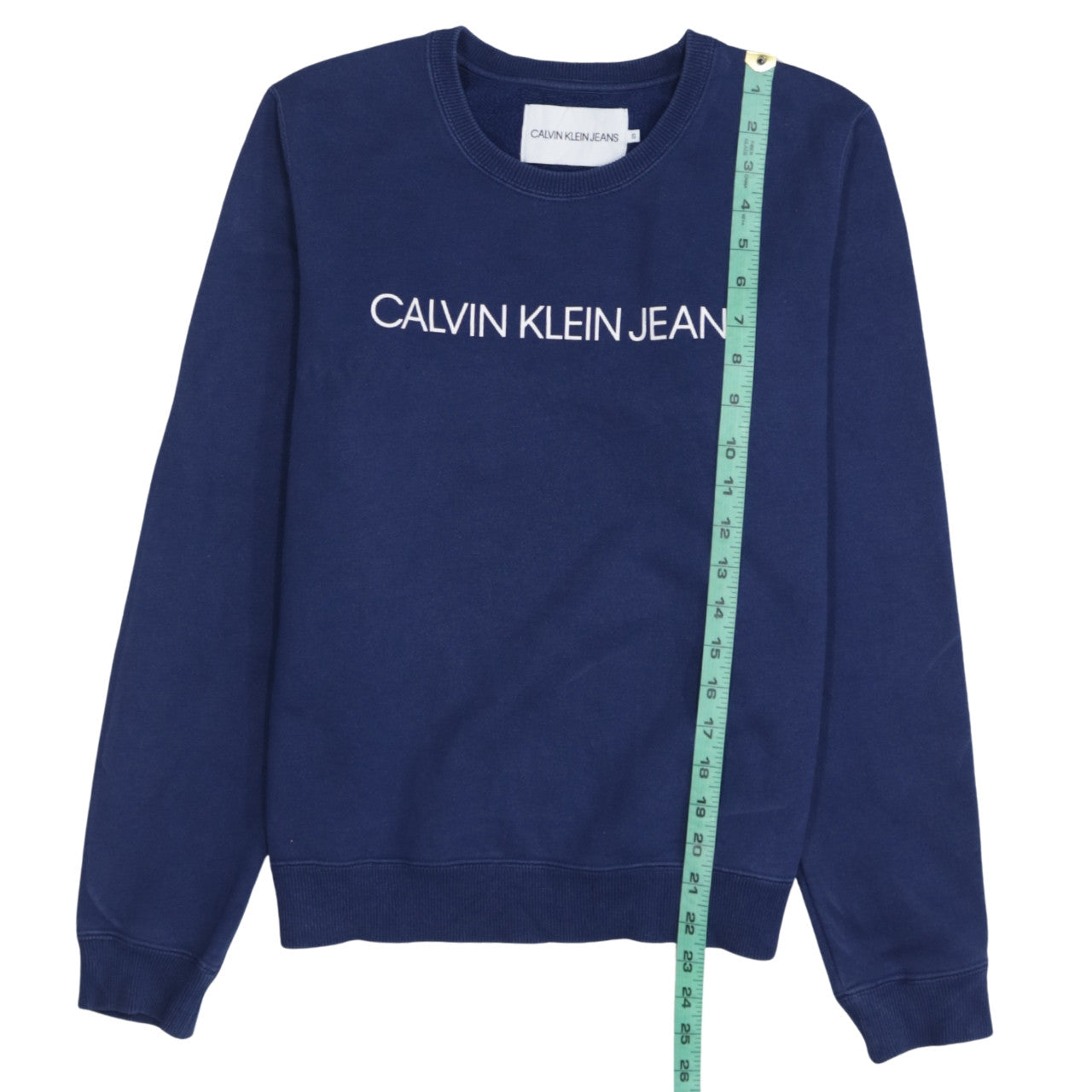 Calvin Klein Jeans Women's Navy Blue Logo Sweatshirt Size S
