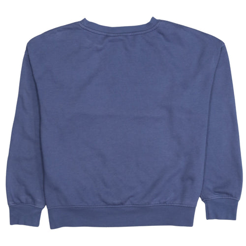 Disney Primark Cares Women Blue Stitch Sweatshirt Size S 10/12 Crew Neck