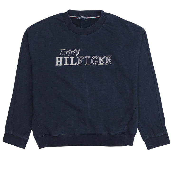 Tommy Hilfiger Women's Navy Blue Small Pullover Sweatshirt