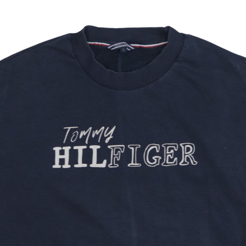 Tommy Hilfiger Women's Navy Blue Small Pullover Sweatshirt
